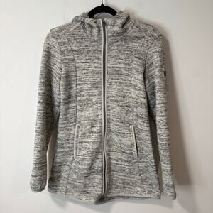 Kuhl Women's‎ Ascendyr Long Fleece Jacket Hooded Gray Cream XS